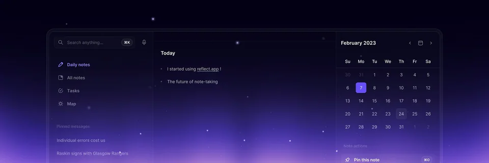 X banner “Reflect” for Reflect