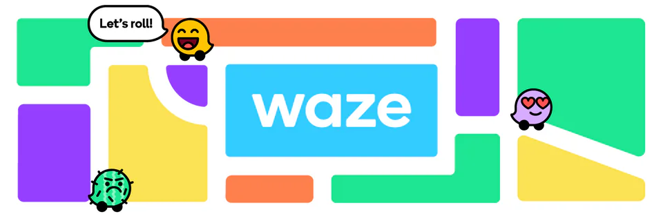 X banner “waze” for waze