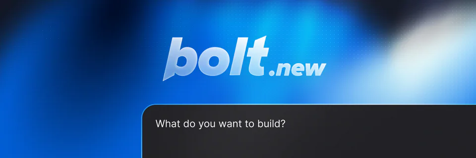 X banner “bolt.new” for bolt.new