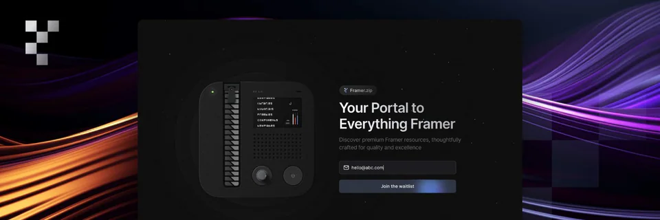 X banner “Framer.zip” for Framer.zip