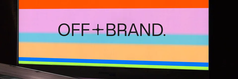 X banner “OFF+BRAND.” for OFF+BRAND.