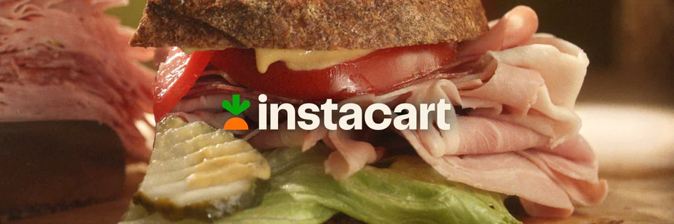 X banner “Instacart” for Instacart
