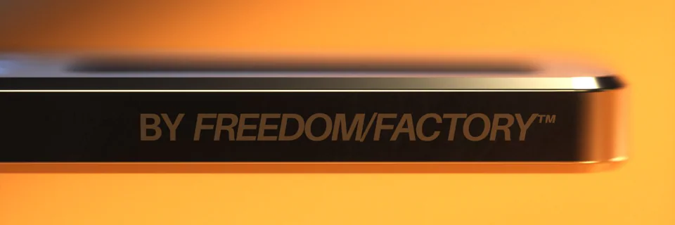 X banner “Freedom Factory” for Freedom Factory